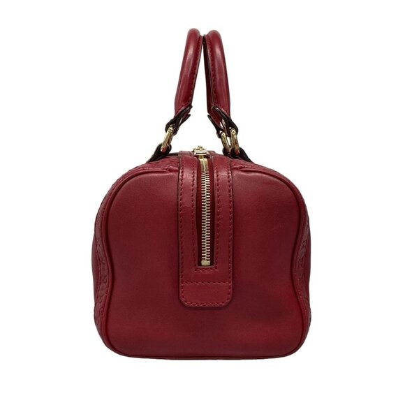 Authentic GUCCI Small Guccissima Red Leather Handbag br434-112025 - Picture 3 of 15